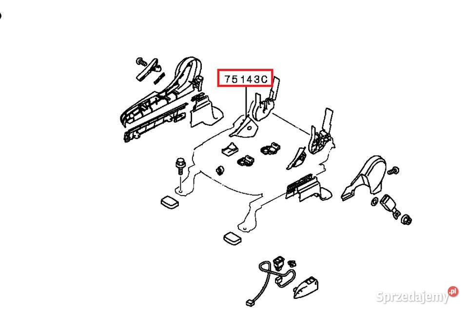 Mitsubishi ASX osłona fotela przedniego prawa Warszawa