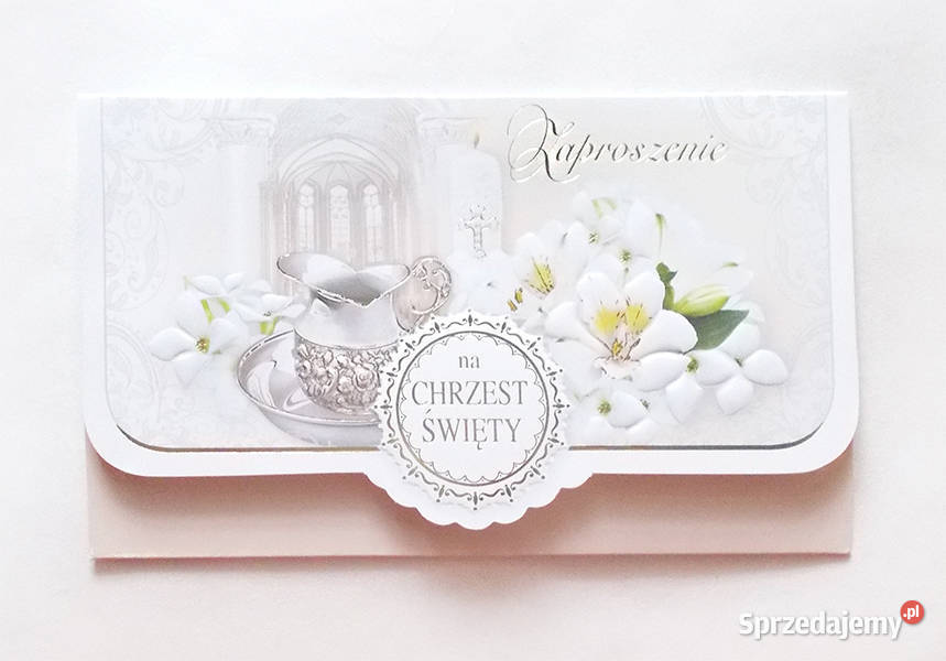 tanie zaproszenia na chrzest eleganckie sprzedam