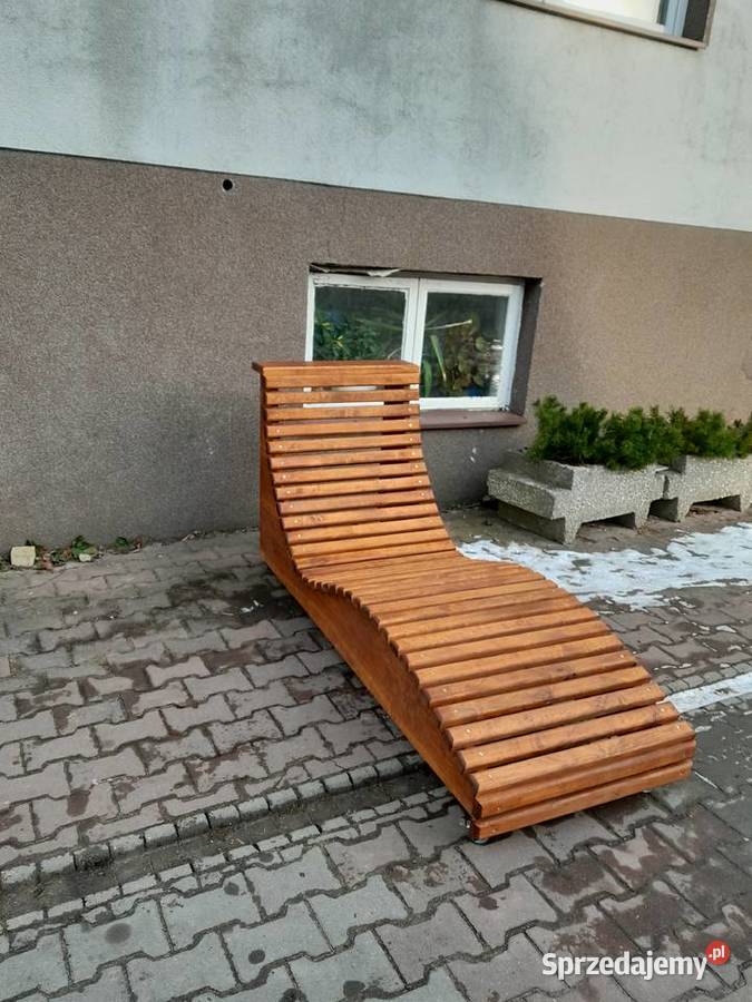 Leżak drewniany Leżaki drewniane duży i masywny Wąchock