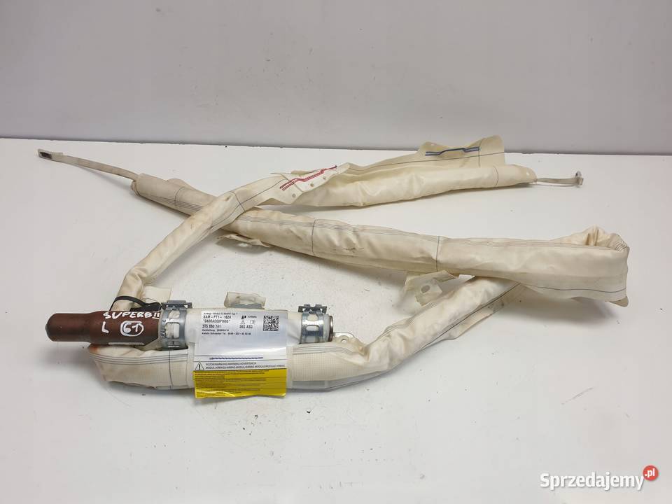 Skoda Superb II LEWA KURTYNA AIRBAG 3T5880741 Części samochodowe Rudka