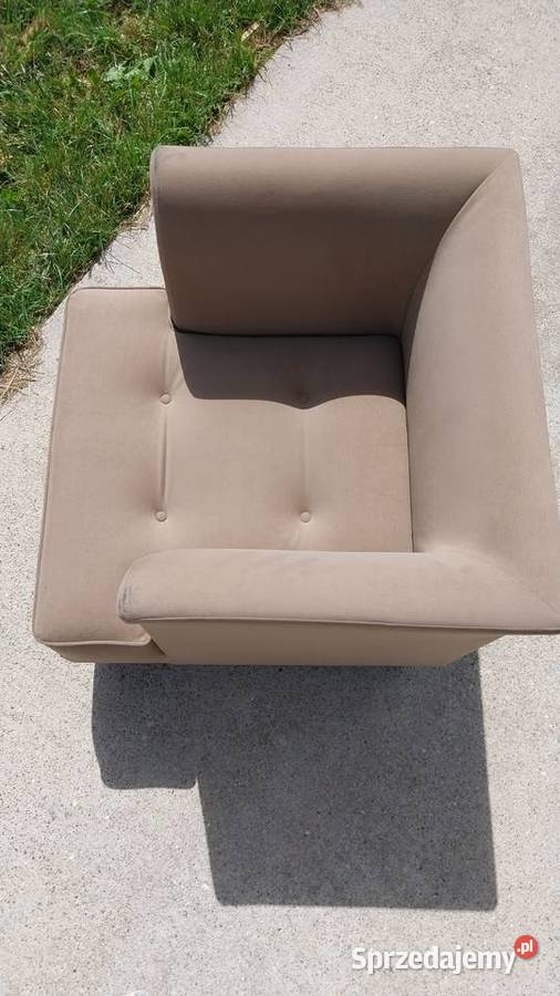Fotel Wypoczynkowy w Kolorze Beżowym zestaw 4 Kazuń Polski