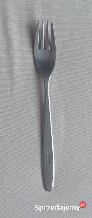 Widelec ze stali nierdzewnej Hefra z napisem Antyki, Sztuka, Kolekcje Koźminek
