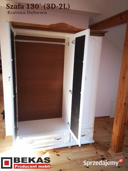 Prześliczna Klasyczna Szafa 3D 130 Biały Dąb mazowieckie Radom