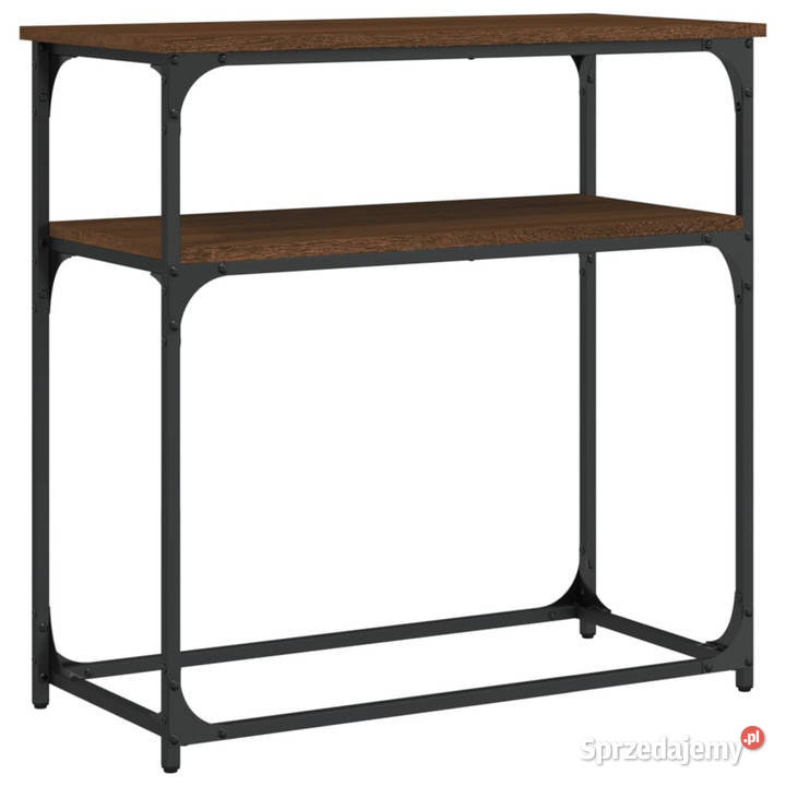 Stolik konsolowy brązowy dąb 75x355x75 WM834074