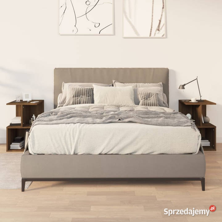 Szafki nocne 2 brązowy dąb 35x35x55 WM815188 sprzedam