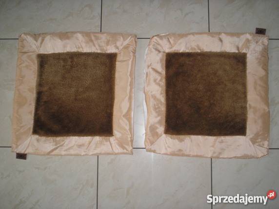 2 beżowe poszewki 45 x 45 z puszystym kwadratem małopolskie Kraków