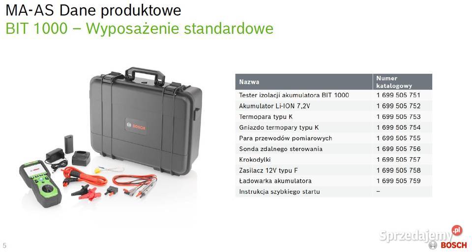BOSCH Tester BIT 1000 w sekcji EV 1 699 505 751 Bielsko-Biała sprzedam