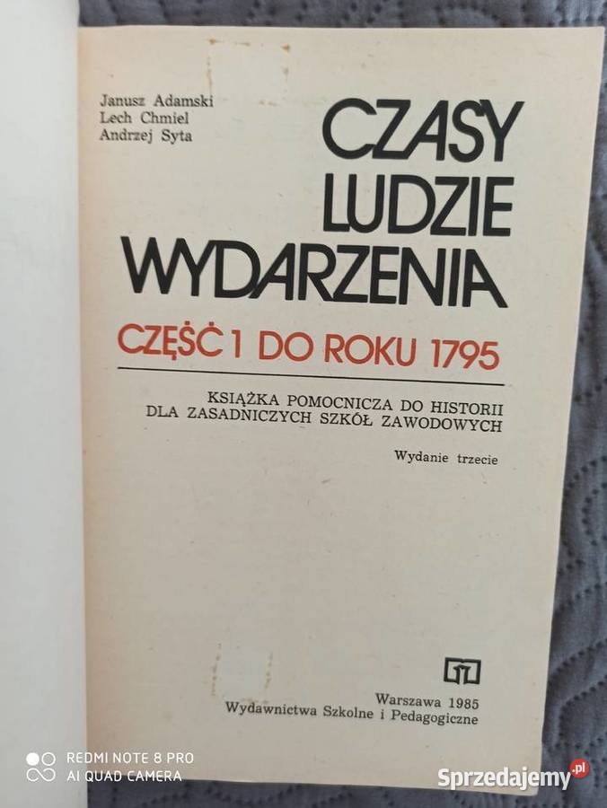 CZASY LUDZIE WYDARZENIA CZI JAdamski LChmiel mazowieckie Warszawa sprzedam