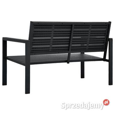 vidaXL Ławka ogrodowa 120 czarna HDPE o Warszawa