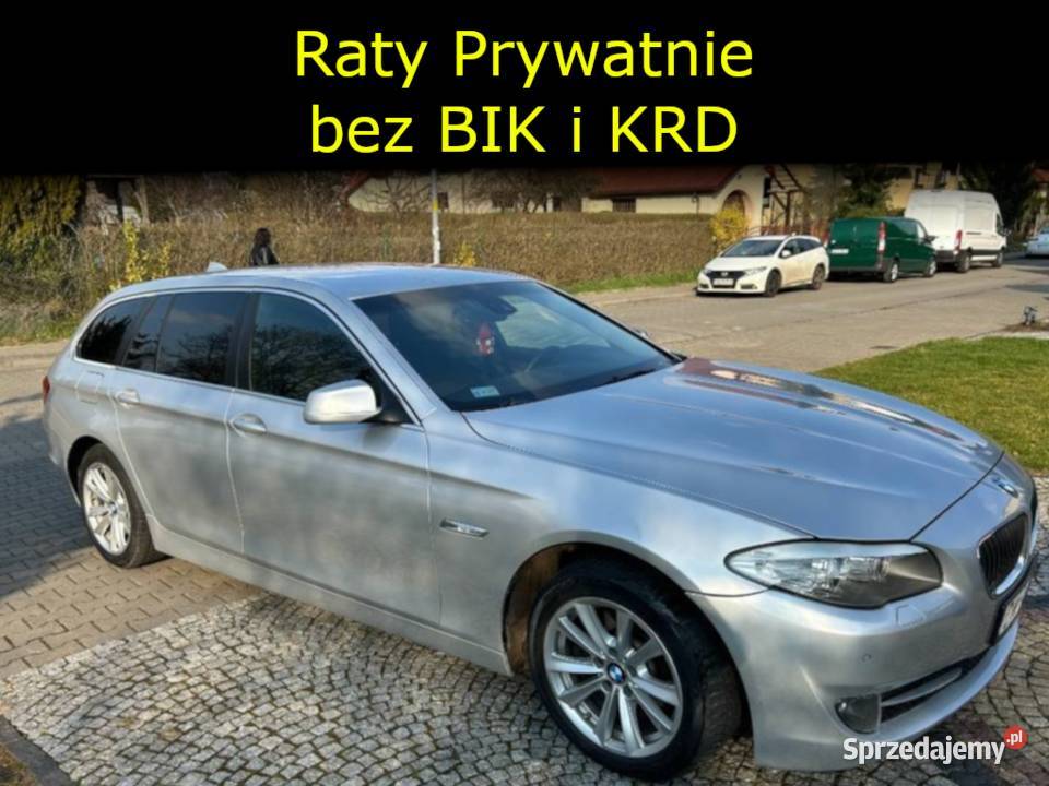 Raty Prywatnie BMW Seria 5 F10 2012 20 D Stan kurtyny powietrzne Wrocław