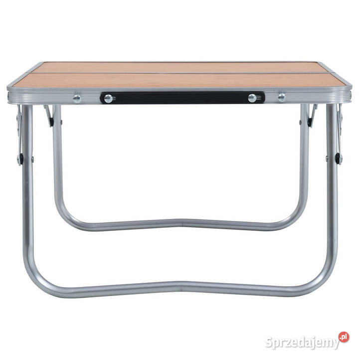 Składany stolik turystyczny brązowy aluminiowy sprzedam