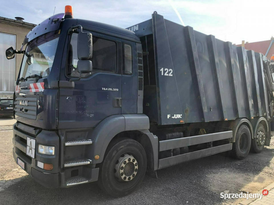 Man TGA TGA 26320 Śmieciarka Powerpress 525 FAUN wspomaganie kierownicy Syców