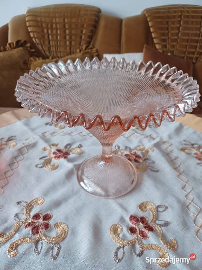 Piękna duża rozalinowa patera owocarka Ząbkowice wielkopolskie Poznań