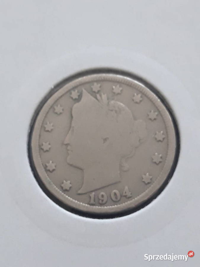 5 Centów USA 1904 r rzadkość Konin