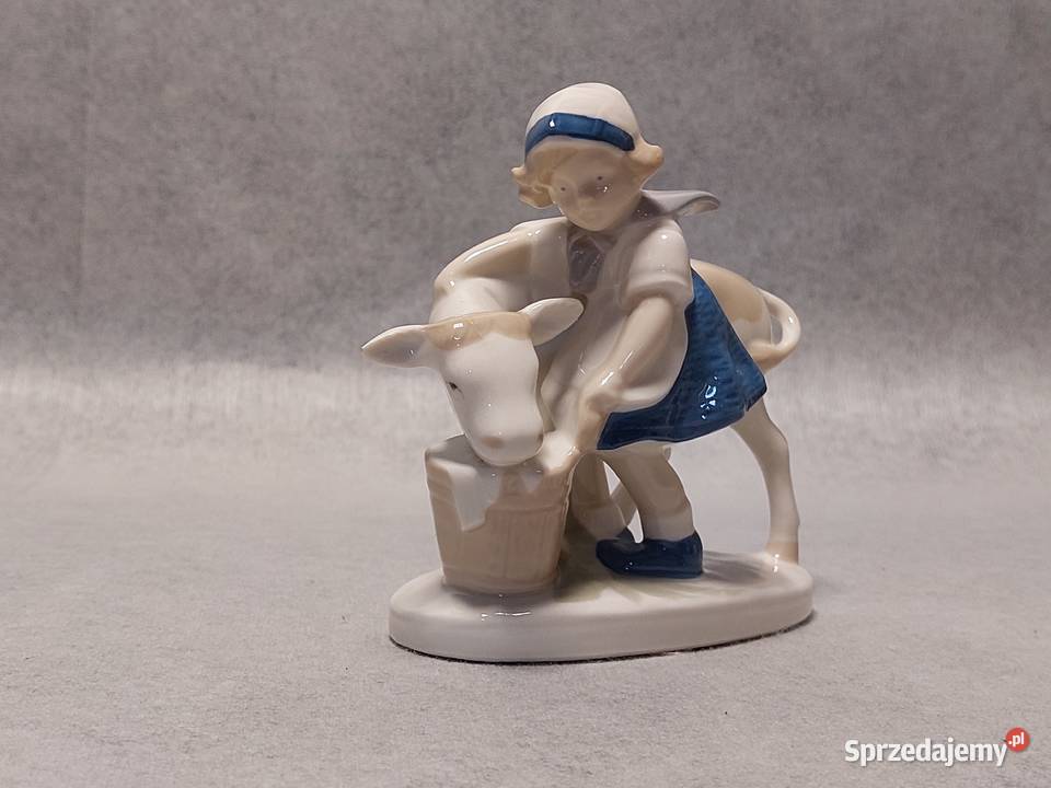 Lippelsdorf Figurka Dziewczynka z krową Turyngia Gdańsk sprzedam