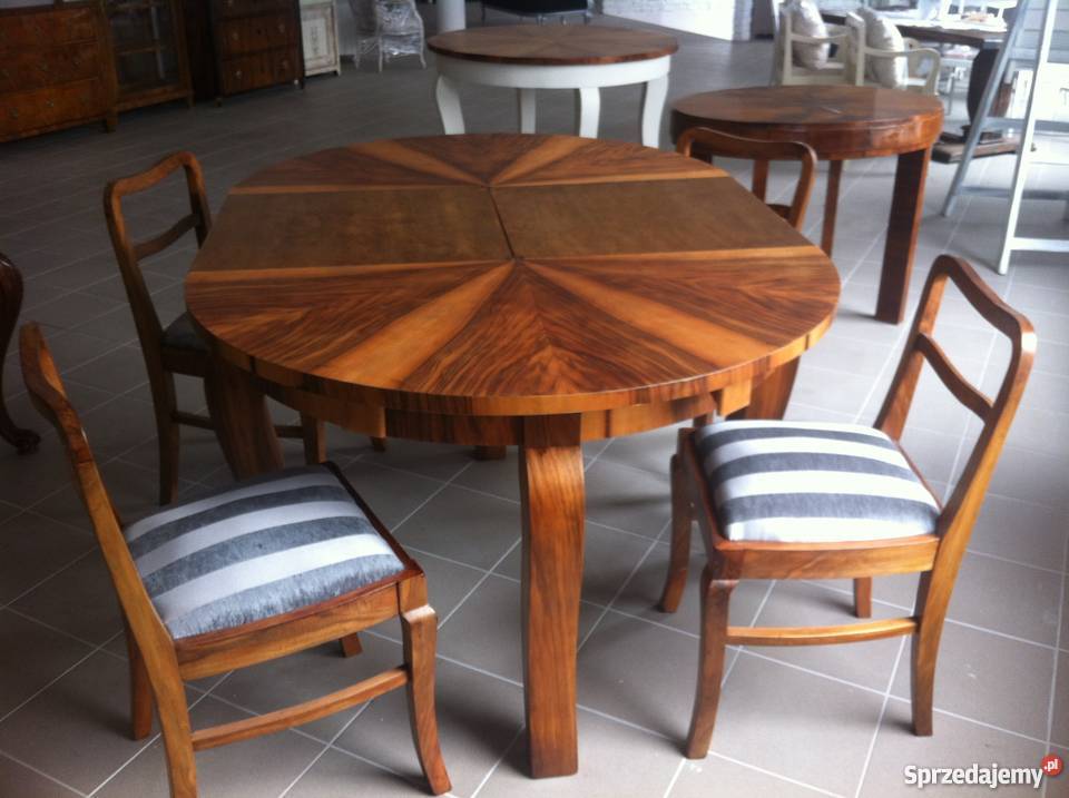 stół i krzesła ART DECO renowacji Częstochowa sprzedam