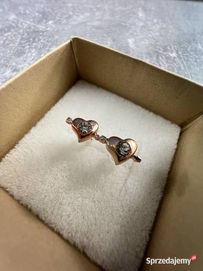 Kolczyki złote serce serca ze strzałą podkarpackie Jasło sprzedam