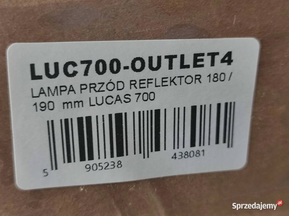 LAMPA PRZÓD REFLEKTOR 180 190mm LUCAS 700