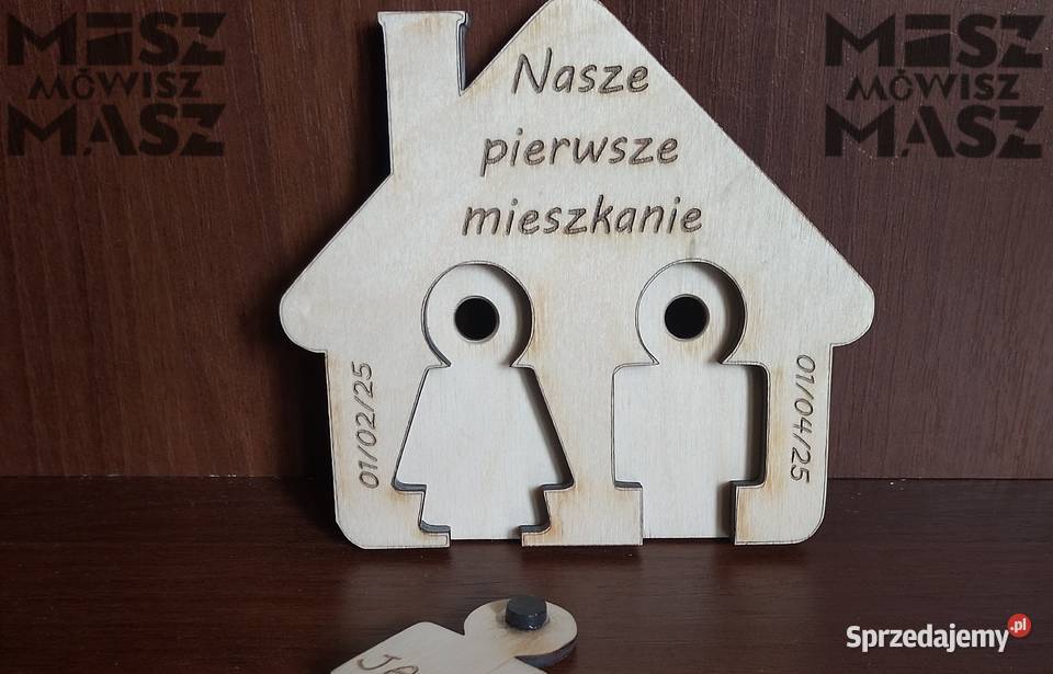 Domek na klucze parapetówka para breloki wielkopolskie