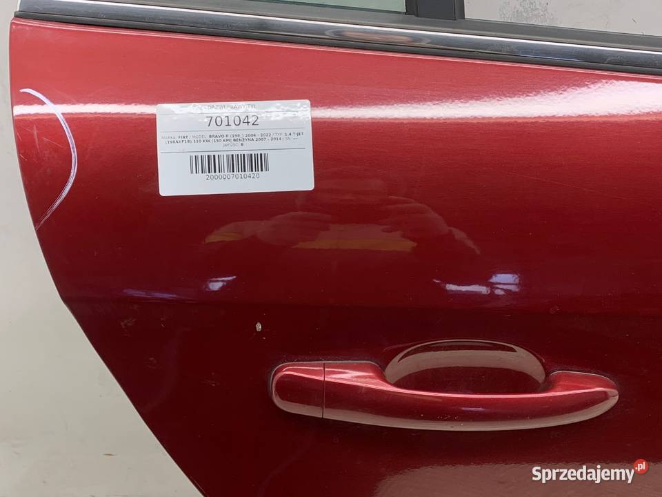 DRZWI PRAWY TYŁ FIAT BRAVO II Hatchback podkarpackie