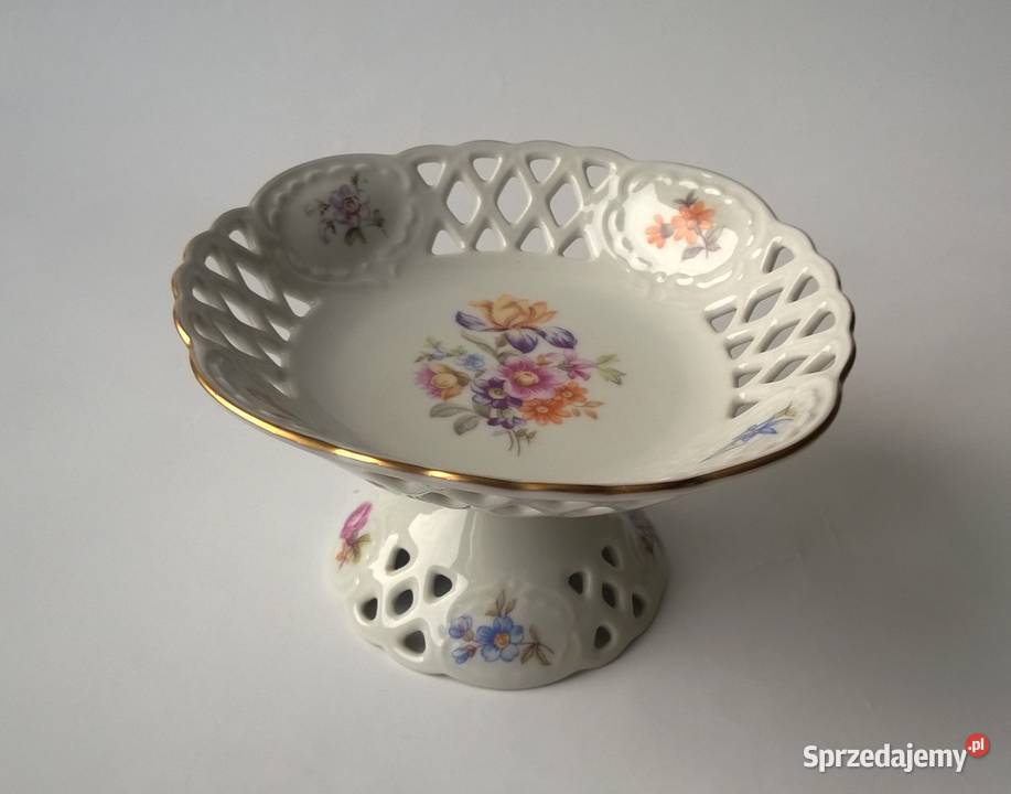 Lichte Porcelanowa Paterka na nóżce Porcelana Porcelana i szkło Radom
