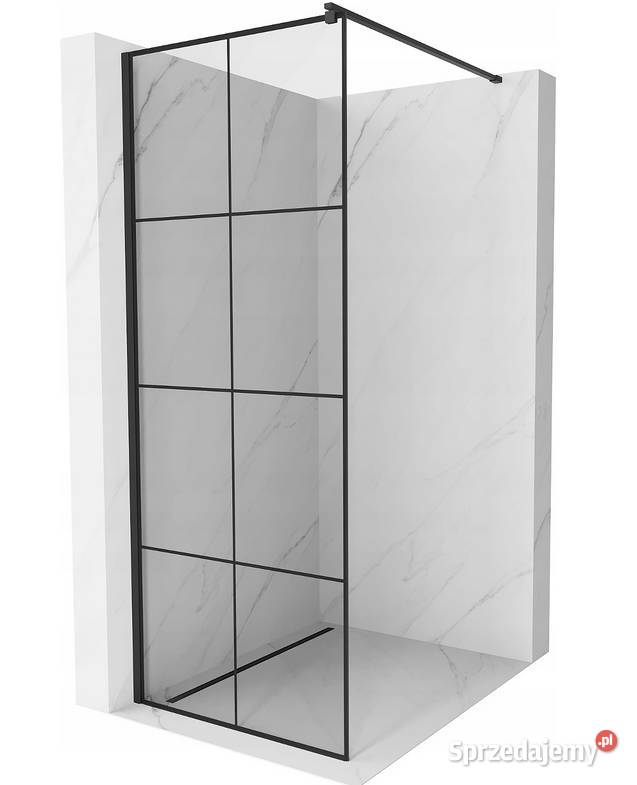 ŚCIANKA PRYSZNICOWA Czarna KRATKA Rozmiary 8 mm podlaskie