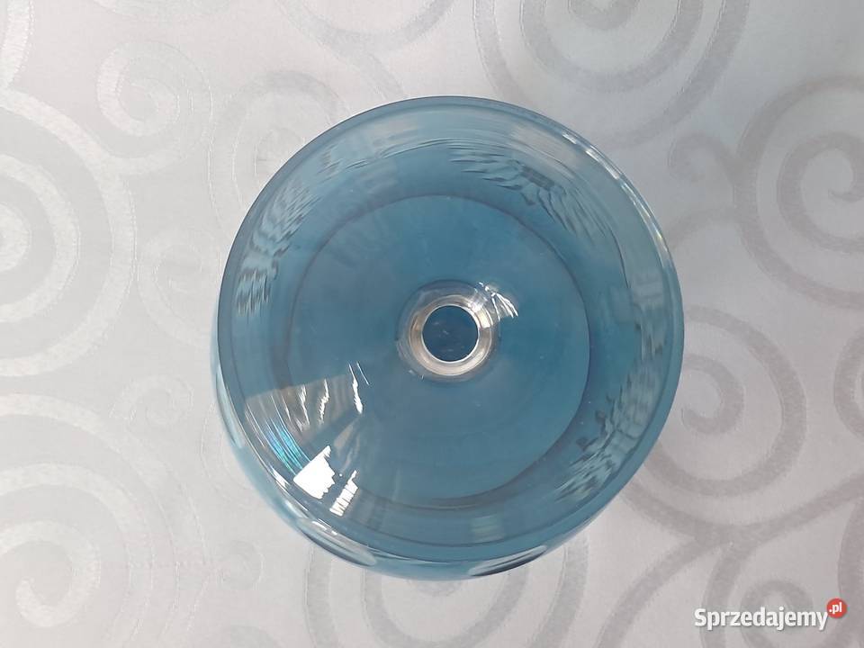 Stary kielich puchar ze szkła overlay Porcelana i szkło Strzelce Krajeńskie