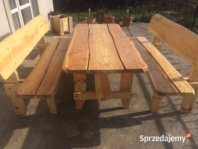 Meble Ogrodowe Drewniane Biesiadne 5 grubości Miechów