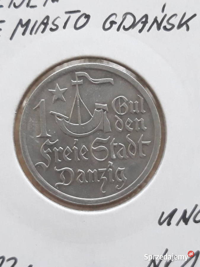 1 Gulden WM Gdańsk 1923 r 1 około mennicza Konin sprzedam