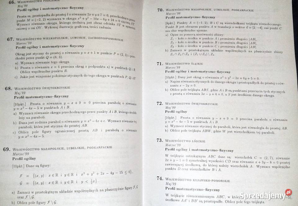 Matematyka Zbiór zadań i zagad maturalnych W Chełm