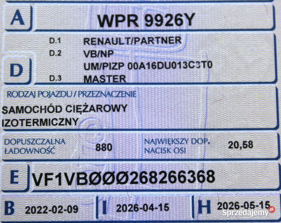 Renault Master Kamera SalonPL FV23 elektryczne szyby mazowieckie Sokołów