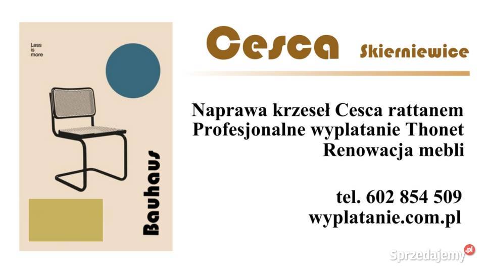 CESCA rattan Thonet naprawa krzeseł Renowacja Warszawa