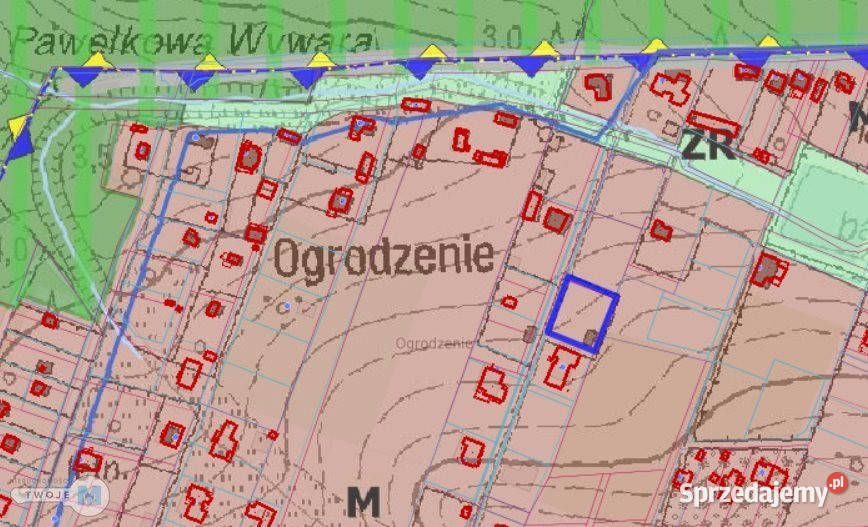 Działka Górno 1198m2