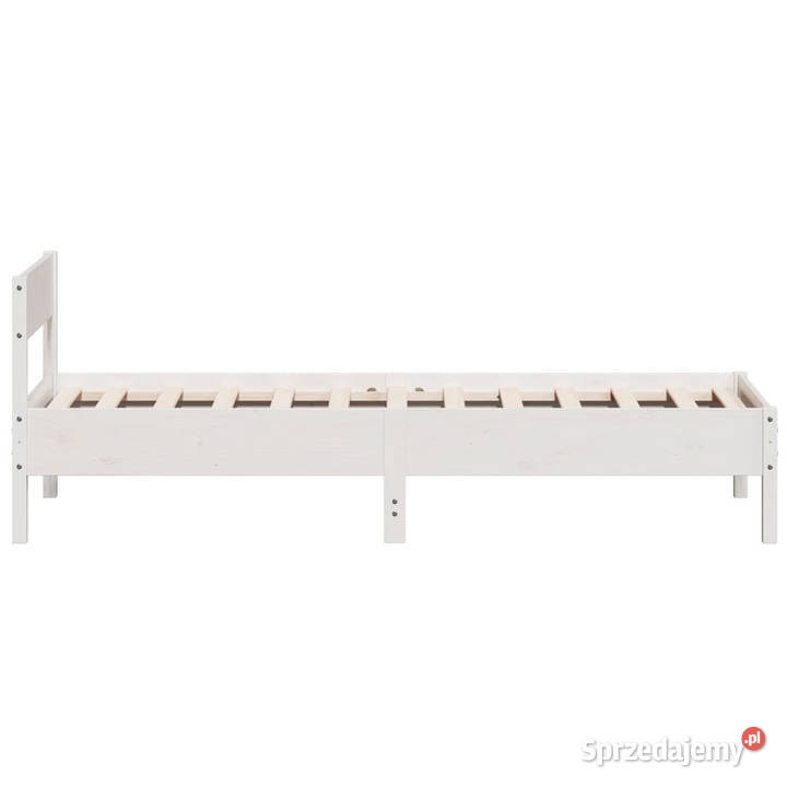 Rama łóżka bez materaca biała lite drewno 105cm Warszawa