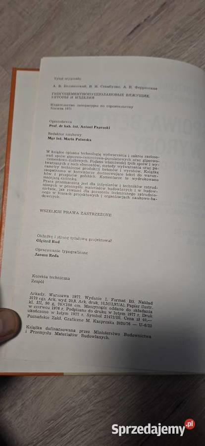 Niski nakład Spoiwa Betony i Wyroby Gipsowo