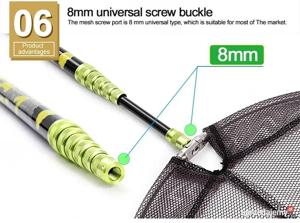 Sztyca tyczka podbieraka teleskopowa węglowa 21m Wędkarstwo Lublin