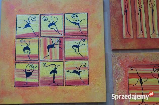 Tancerki obraz olejny współczesny Katowice sprzedam