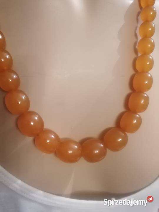 Naszyjnik bursztyn oliwki 68gr