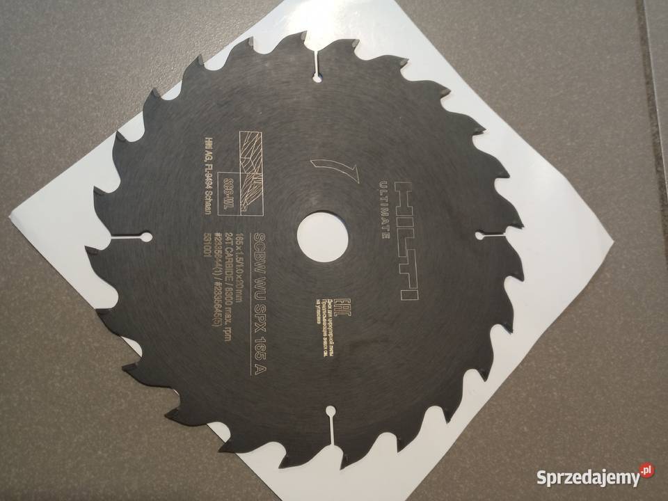 Tarcza tnąca do pilarek tarczowych marki Hilti Osprzęt do elektronarzędzi Końskie