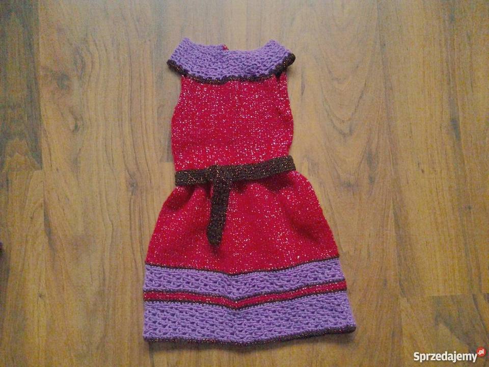 Sukienki i spudniczki robione na drutach dzieci lubuskie Łagodzin sprzedam