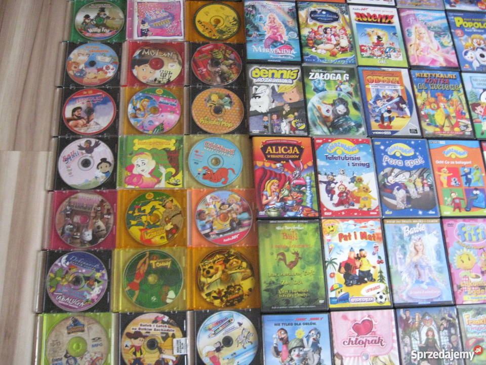 Bajki na płytach DVD VCD mega zestaw 125 pełne