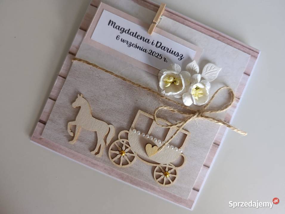 Personalizowana kartka ślubna ręcznie wykonana Łódź sprzedam