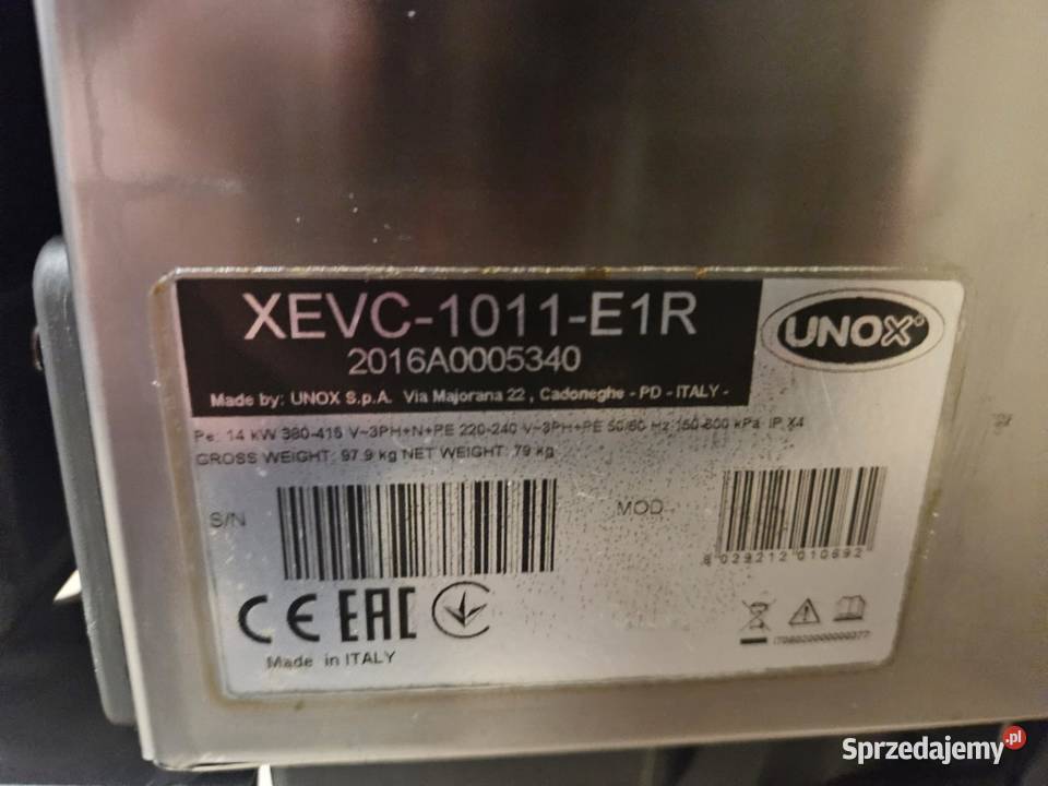 2 PIECE Unox ChefTop XEVC1011E1R XEVC0511E1L śląskie Pszczyna