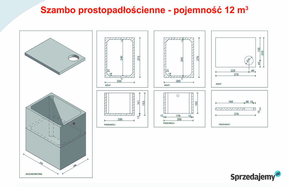 Forma stalowa na szambo prostopadłościenne łódzkie Zgierz