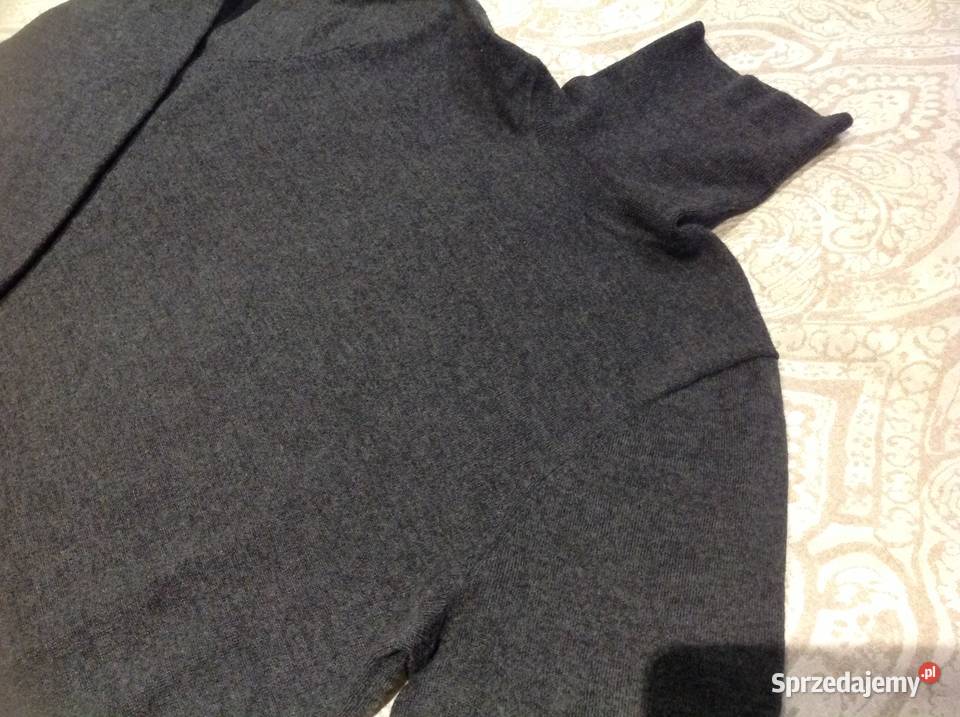 Sweter Golf Wełniany Męski DRYKORN M Szary j