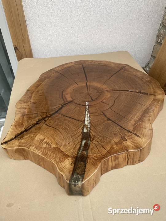 Stolik kawowy live edge dąb jesion wiąz ława