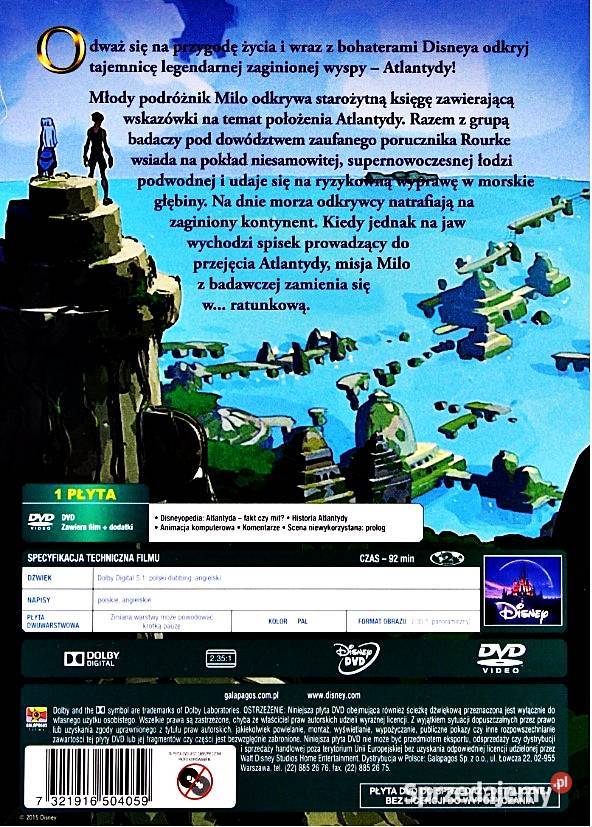 ATLANTYDA ZAGINIONY LĄD ZACZAROWANA KOLEKCJA Filmy Kalisz