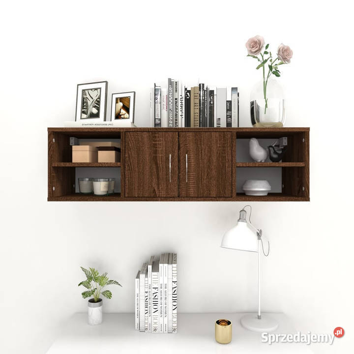 Półka ścienna brązowy dąb 102x30x29 WM826365 Półki Warszawa