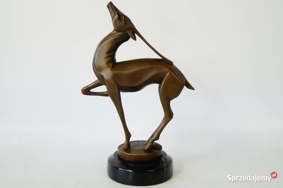 Figura z brązu Jeleń sarna modernistyczna figura Gizałki sprzedam
