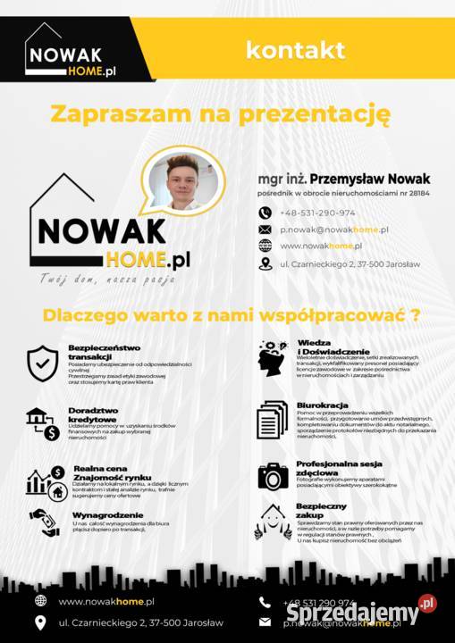 Jarosław Mickiewicza kawalerka 48 m PODDASZE piwnica podkarpackie